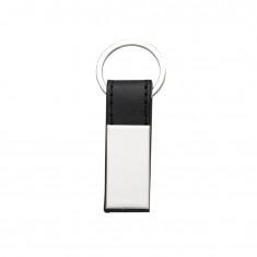 Chaveiro Metal com Couro Personalizado