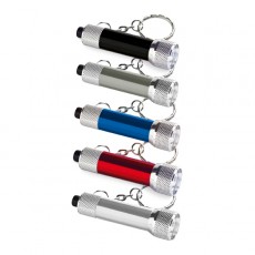 Chaveiro em alumínio com lanterna de 3 luzes LEDs Personalizado