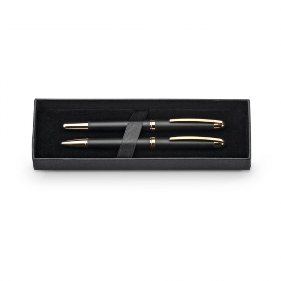 Conjunto de Caneta Esferográfica e Caneta Roller com Logo Conjunto de Caneta Esferográfica e Caneta Roller com Logo