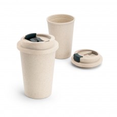 Copo de viagem em fibra de bambu e PP 380 mL Personalizado