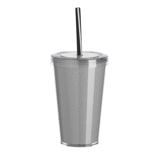 Copo de Acrílico 550ml com Canudo Personalizado Copo de Acrílico 550ml com Canudo Personalizado