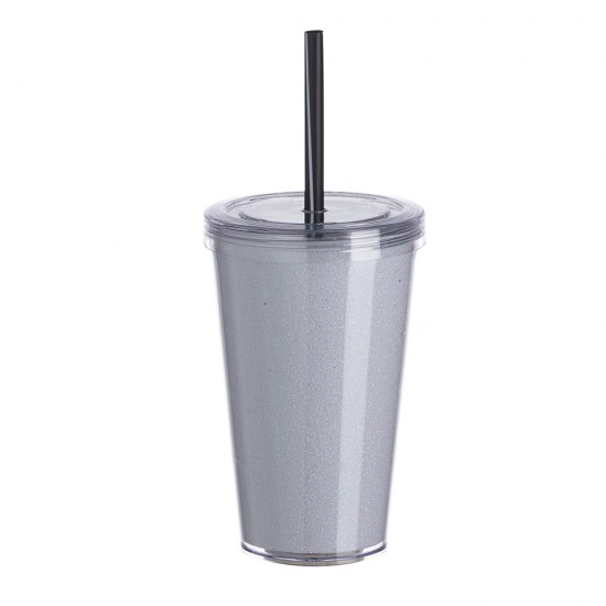 Copo de Acrílico 550ml com Canudo Personalizado Copo de Acrílico 550ml com Canudo Personalizado