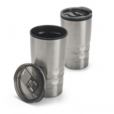 Copo de viagem em aço inox e PP, térmico com parede dupla isolada a ar 510 Ml Personalizado