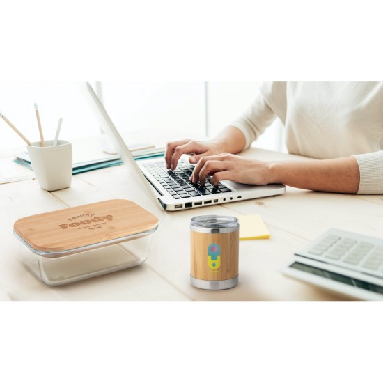 Copo em Bambu e Inox 350ml Personalizado Copo em Bambu e Inox 350ml Personalizado