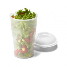 Copo para salada em PP com garfo e molheira 850 mL Personalizado