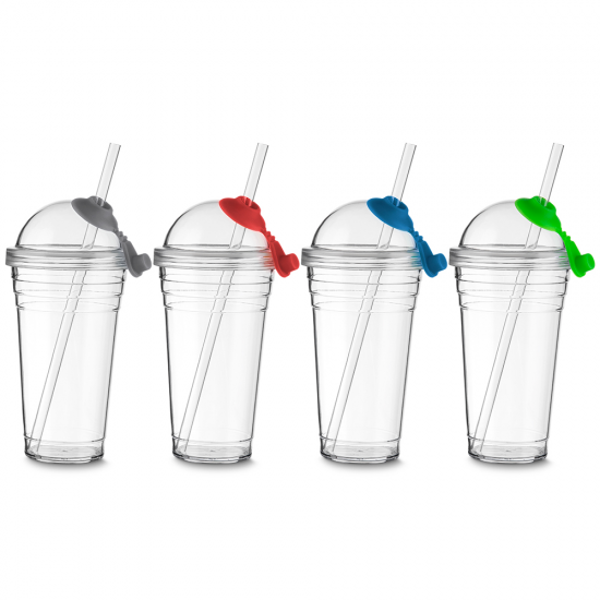 Copo Plastico com Tampa e Canudo Personalizado Copo Plastico com Tampa e Canudo Personalizado