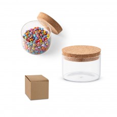 Frasco em vidro borosilicato com tampa de cortiça 700 mL Personalizado