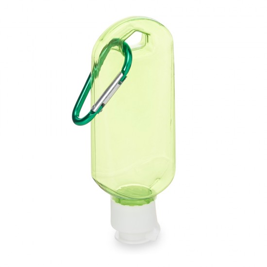 Frasco Plástico 55ml com Mosquetão Personalizado Frasco Plástico 55ml com Mosquetão Personalizado