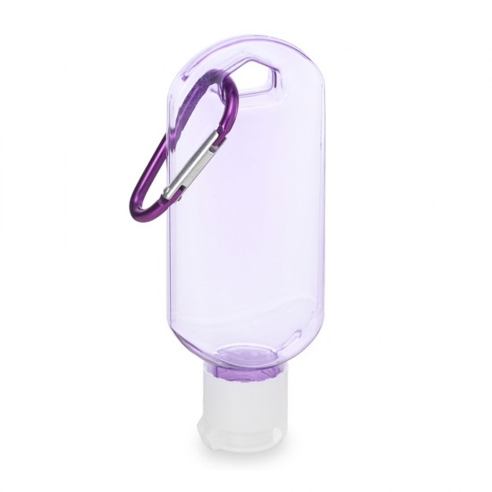 Frasco Plástico 55ml com Mosquetão Personalizado Frasco Plástico 55ml com Mosquetão Personalizado