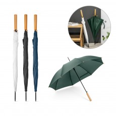 Guarda-chuva em 100% poliéster reciclado pongee 190T com abertura automática Personalizada
