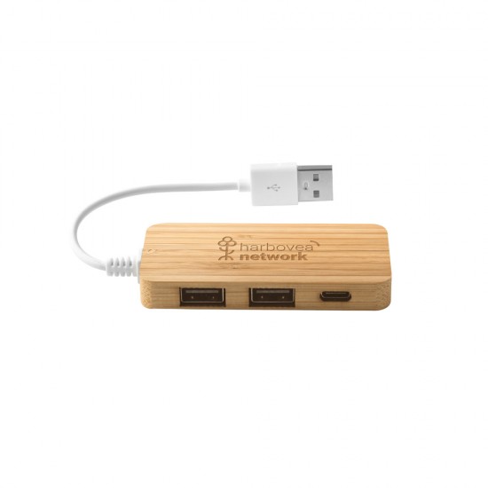 Hub em Bambu Personalizado Hub em Bambu Personalizado
