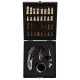 Kit Vinho Xadrez 4 peças Personalizado Kit Vinho Xadrez 4 peças Personalizado