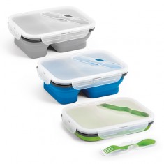 Marmita hermética retrátil em silicone e PP (480 e 760 mL) Personalizada