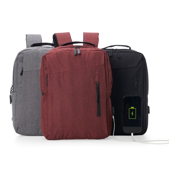Mochila de Nylon USB 21L Promocional Corporativa Mochila de Nylon USB 21L Promocional Corporativa