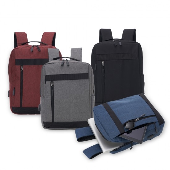 Mochila de Nylon USB 21L Promocional Mochila de Nylon USB 21L Promocional