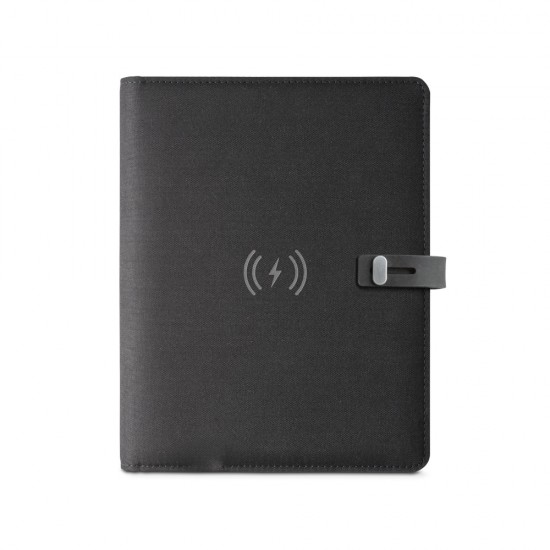 Pasta A5 com Carregador Wireless Embutido para Brinde Pasta A5 com Carregador Wireless Embutido para Brinde