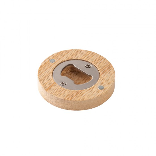 Porta Copos em Bambu com Abridor com Logo Porta Copos em Bambu com Abridor com Logo