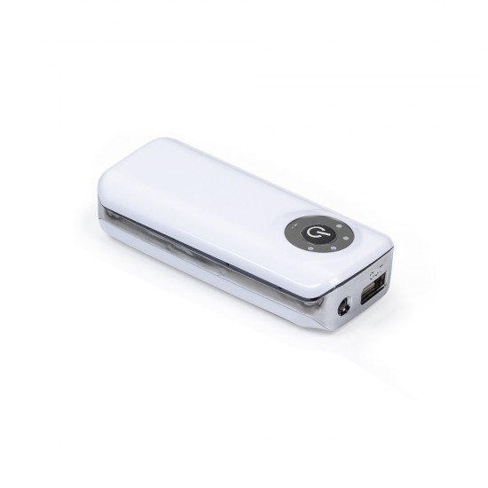 Power Bank Plástico com Indicador Led e Lanterna Personalizado Power Bank Plástico com Indicador Led e Lanterna Personalizado