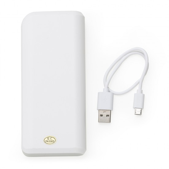 Powerbank Plástico com Indicador Digital e Lanterna Personalizado Powerbank Plástico com Indicador Digital e Lanterna Personalizado