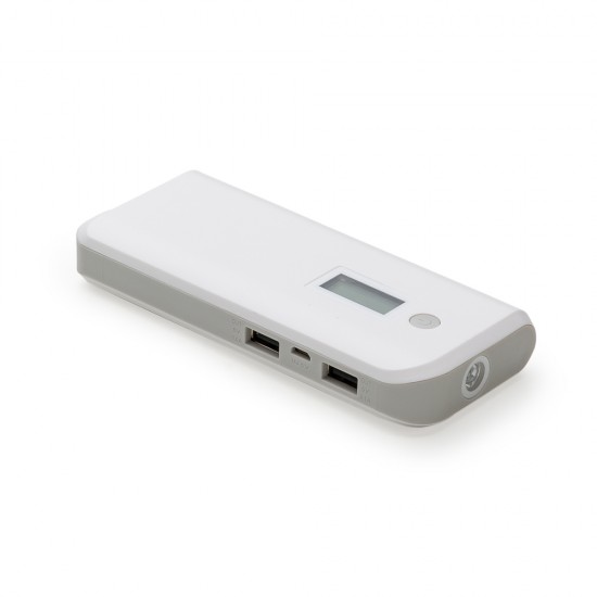 Powerbank Plástico com Indicador Digital e Lanterna Personalizado Powerbank Plástico com Indicador Digital e Lanterna Personalizado