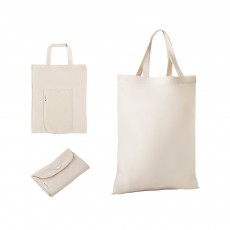Sacola dobrável em 50% algodão, 30% algodão reciclado e 20% poliéster reciclado (140 g/m²) Personalizada
