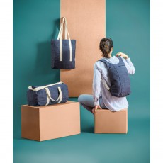 Sacola esportiva ou viagem em denim reciclado (300 g/m²) Personalizada