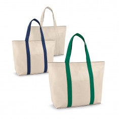 Sacola 100% algodão canvas (280 g/m²) com bolso frontal e bolso interior Personalizada