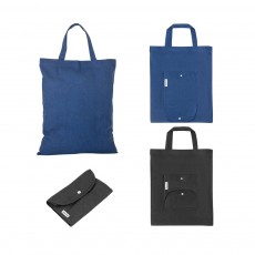 Sacola dobrável (140 g/m²) em 50% algodão, 30% algodão reciclado e 20% poliéster reciclado Personalizada