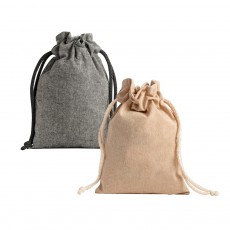 Sacola em 70% algodão reciclado e 30% poliéster reciclado (140 g/m²) sem tingimento Personalizada