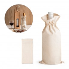 Sacola para garrafa em 100% algodão(180 g/m²) Personalizada