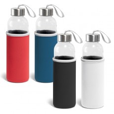 Squeeze em vidro e tampa em aço inox com alça 520 mL Personalizado