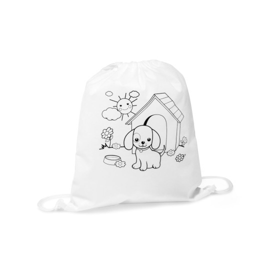 Sacola tipo mochila para colorir em non-woven (80 g/m²) Personalizada