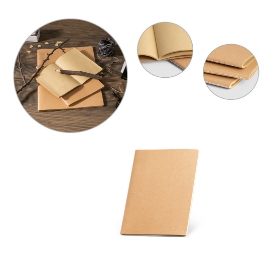 Caderno de capa flexível em cartão (250 g/m²) com 80 páginas lisas Personalizado
