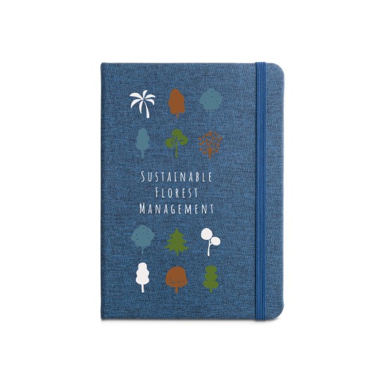 Caderno A5 de capa dura em PET 100% reciclado com 192 páginas pautadas Personalizado
