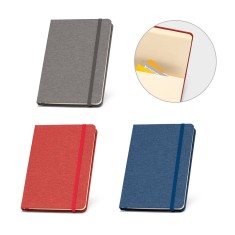 Caderno A5 de capa dura em PET 100% reciclado com 192 páginas pautadas Personalizado
