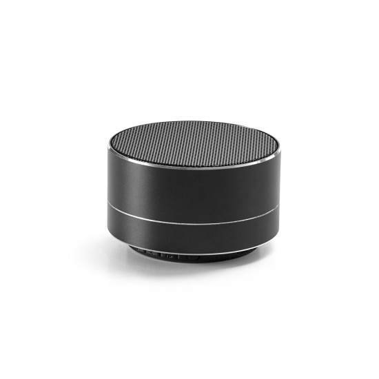 Caixa de som em alumínio 100% reciclado com microfone e autonomia de 3h Personalizada