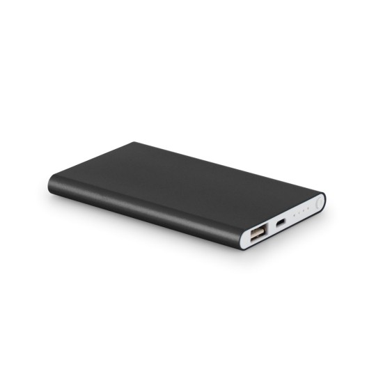 Bateria portátil slim em alumínio com capacidade de 4'000 mAh Personalizada