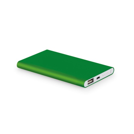 Bateria portátil slim em alumínio com capacidade de 4'000 mAh Personalizada
