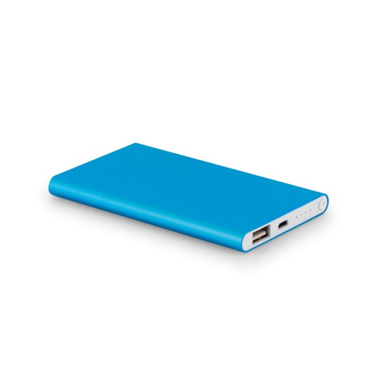 Bateria portátil slim em alumínio com capacidade de 4'000 mAh Personalizada