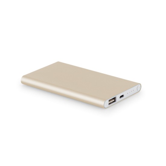 Bateria portátil slim em alumínio com capacidade de 4'000 mAh Personalizada