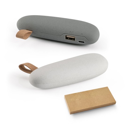 Bateria portátil em ABS e bateria de lítio com capacidade de 2'000 mAh Personalizada