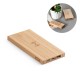 Bateria portátil com carregador por indução (wireless) super-rápido em bambu 5'000 mAh Personalizada