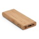 Bateria portátil em bambu com bateria de lítio 5'000 mAh Personalizada