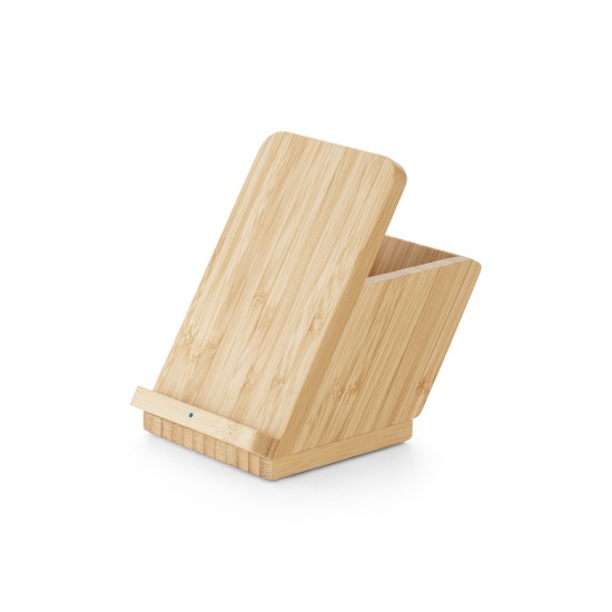 Carregador por indução (wireless) super-rápido em bambu 15W Personalizado