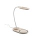 Luminária de mesa com carregador por indução (wireless) super-rápido (15W) em ABS e fibra de palha de trigo Personalizada