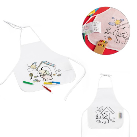 Avental de criança para colorir em non-woven (80 g/m²) Personalizado