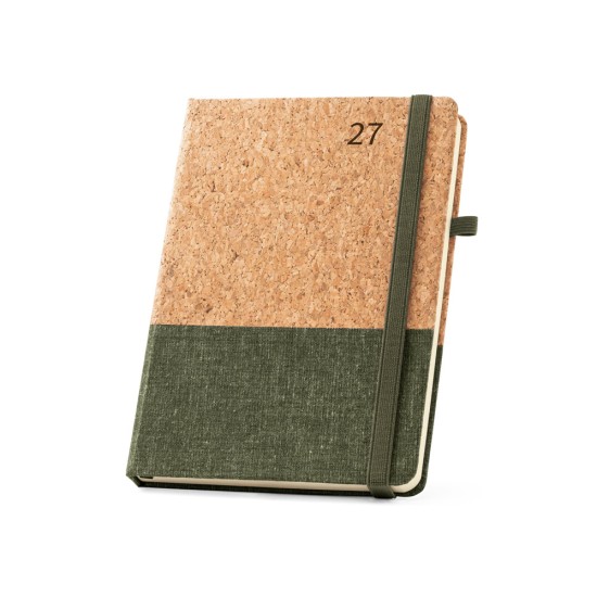 Agenda em cortiça e linho Personalizada