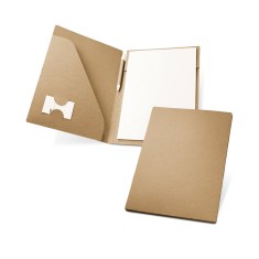 Pasta A4 em cartão kraft 100% reciclado (450 g/m²) com 40 páginas lisas recicladas Personalizada