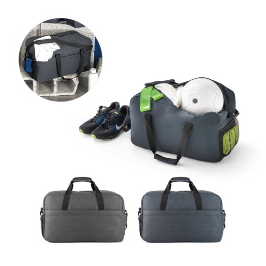 Bolsa esportiva em poliéster reciclado 600D de alta densidade com fundo em placa semi-rígida 31 L Personalizada