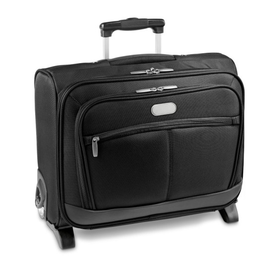 Mala de viagem para notebook 15'6" em c. sintético e 1680D com caixa rígida e 2 rodas 20 L Personalizada